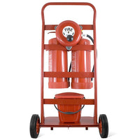 Double Fire Extinguisher Trolley With Rotary Alarm Hand Bell